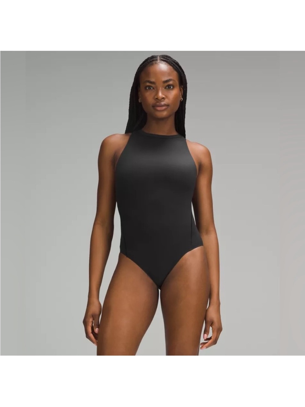 lululemon athletica Black nulu High-Neck sleeveless bodysuit - nwt - size medium